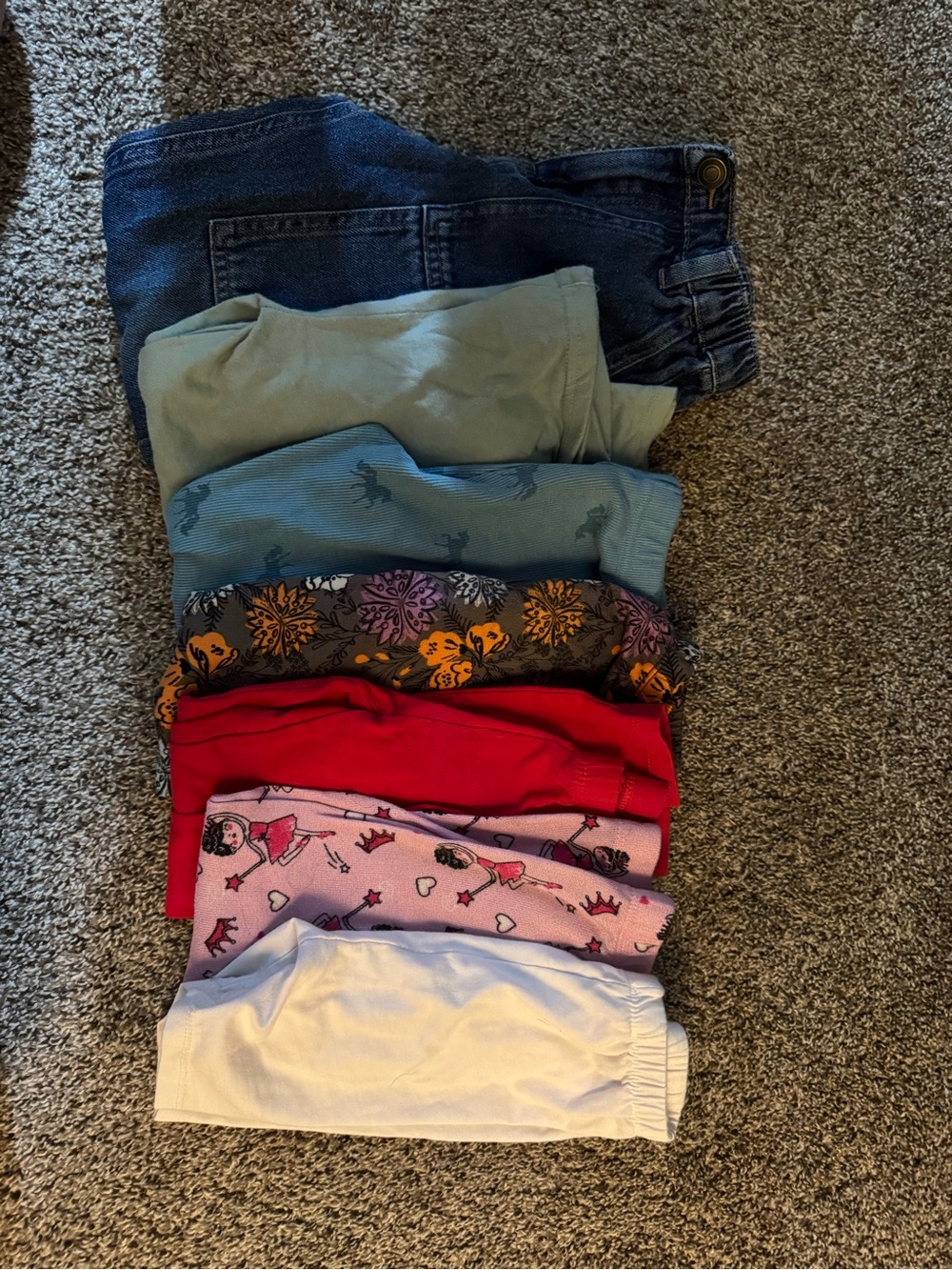Mixed Girls' Leggings and Jeans Bundle - Multi Color